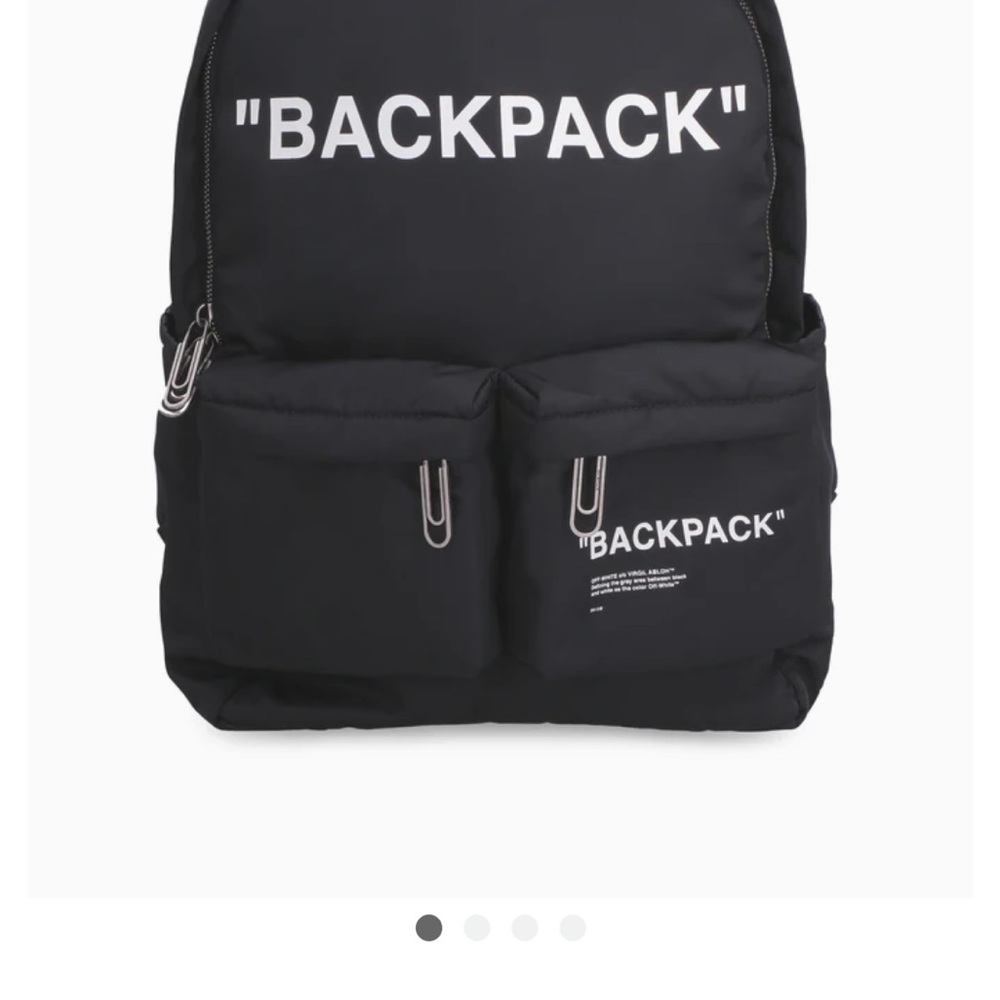 Off-White Black Backpack With White Lettering - image 3